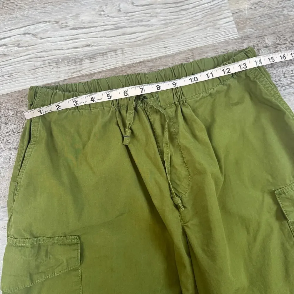 Pilcro Anthropologie Olive Cotton Cargo Pants Utility Jogger Small Gorpcore Y2K